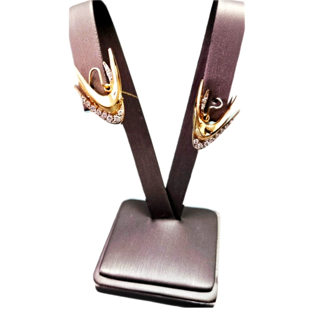14kw 0.50ctw Beautiful Diamond Earring Jackets for Studs. SI-H